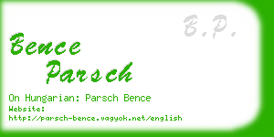 bence parsch business card